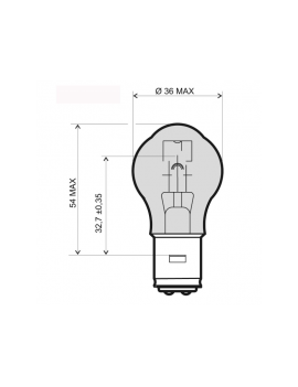 Lámpara faro Vespa 6v-25-25
